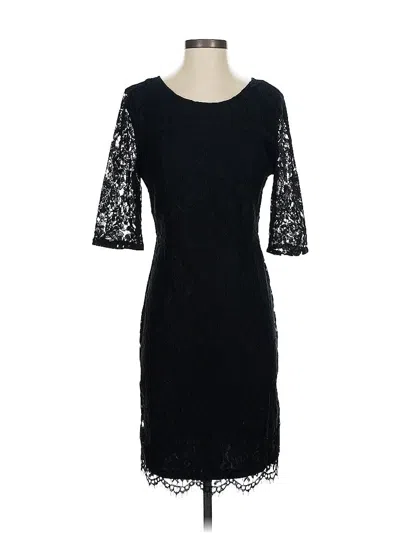Pre-owned Sharagano Cocktail Dress In Black