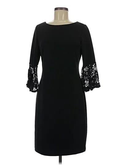 Pre-owned Sharagano Cocktail Dress In Black