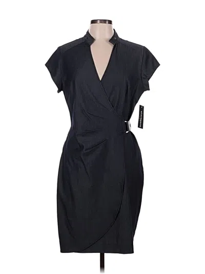 Pre-owned Sharagano Cocktail Dress In Black