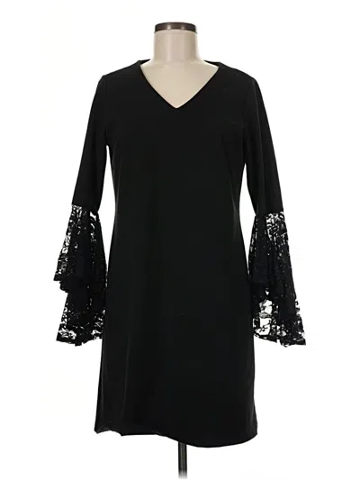 Pre-owned Sharagano Cocktail Dress In Black
