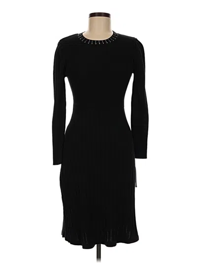 Pre-owned Sharagano Cocktail Dress In Black