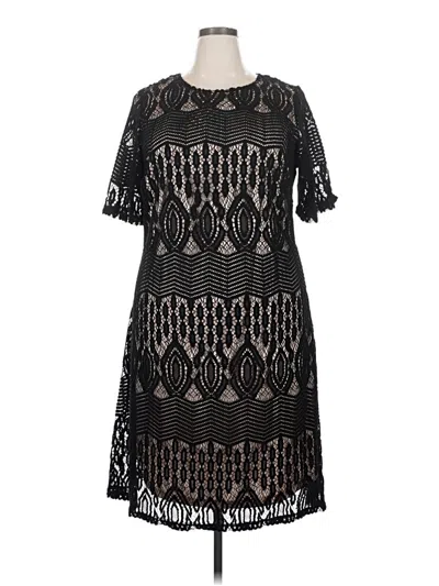 Pre-owned Sharagano Cocktail Dress In Black