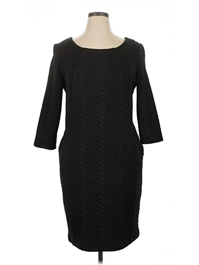 Pre-owned Sharagano Cocktail Dress In Black