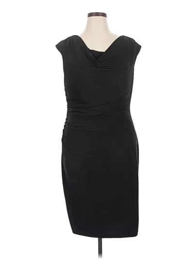 Pre-owned Sharagano Cocktail Dress In Black