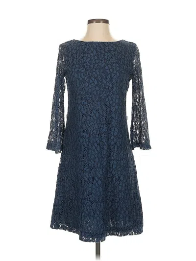 Pre-owned Sharagano Cocktail Dress In Blue
