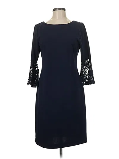 Pre-owned Sharagano Cocktail Dress In Blue