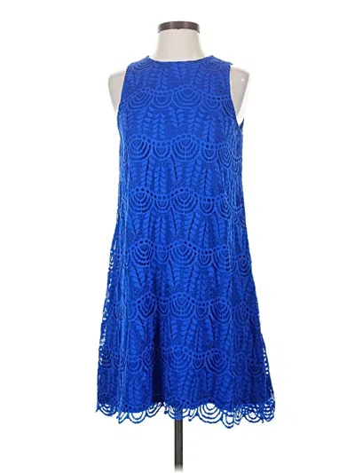 Pre-owned Sharagano Cocktail Dress In Blue