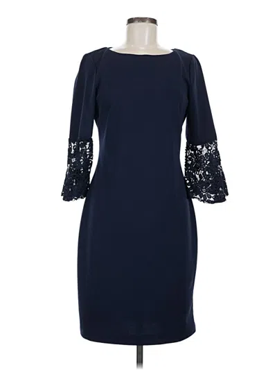 Pre-owned Sharagano Cocktail Dress In Blue