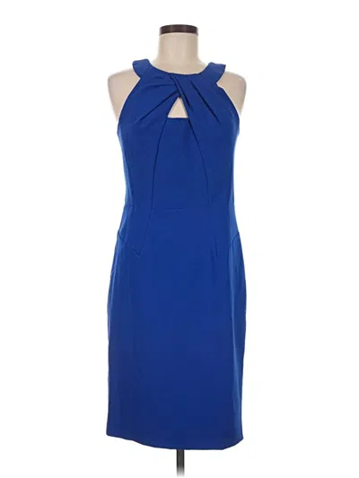 Pre-owned Sharagano Cocktail Dress In Blue