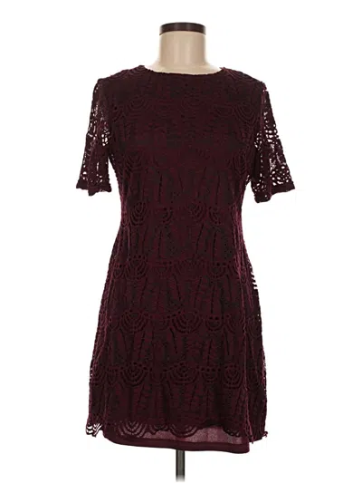 Pre-owned Sharagano Cocktail Dress In Burgundy