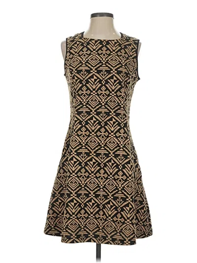 Pre-owned Sharagano Cocktail Dress In Gold