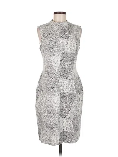 Pre-owned Sharagano Cocktail Dress In Gray