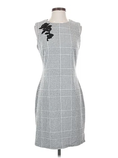 Pre-owned Sharagano Cocktail Dress In Gray