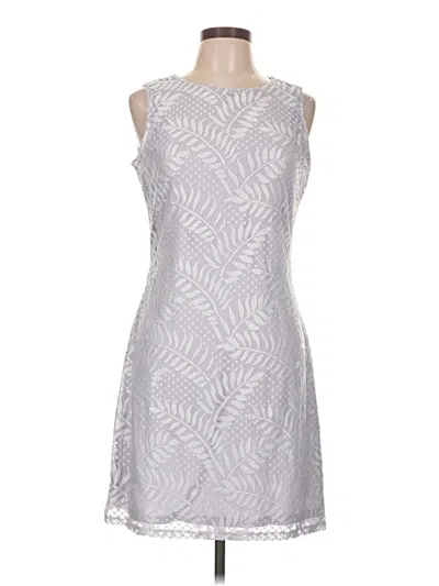Pre-owned Sharagano Cocktail Dress In Gray