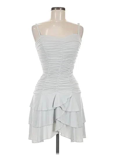 Pre-owned Sharagano Cocktail Dress In Gray