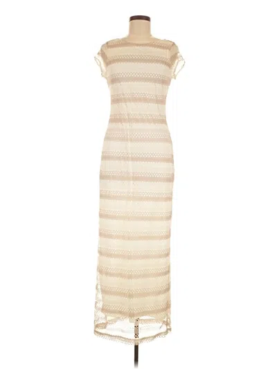 Pre-owned Sharagano Cocktail Dress In Ivory