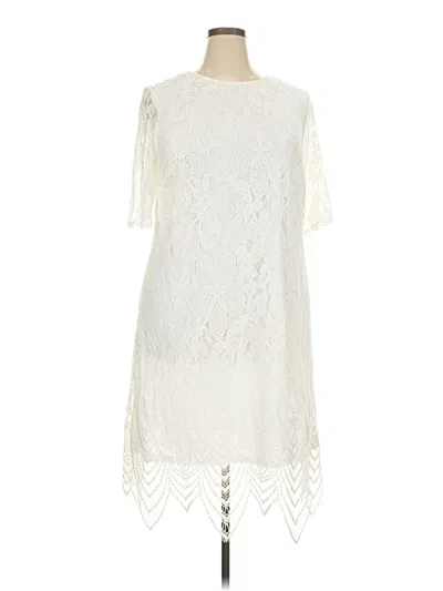 Sharagano Cocktail Dress In Ivory