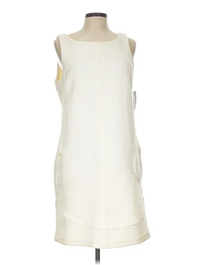 Pre-owned Sharagano Cocktail Dress In Ivory