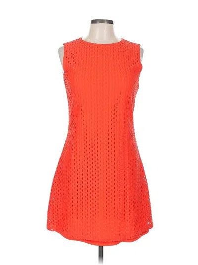 Pre-owned Sharagano Cocktail Dress In Orange