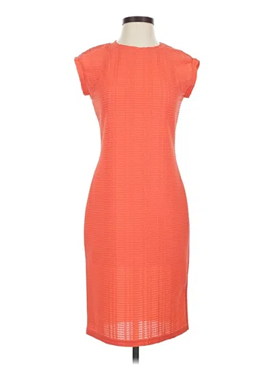 Pre-owned Sharagano Cocktail Dress In Orange