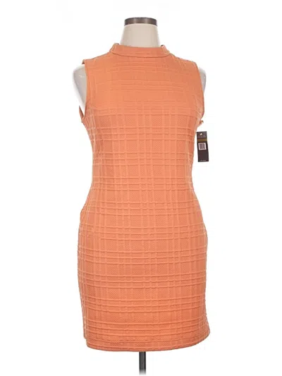 Pre-owned Sharagano Cocktail Dress In Orange