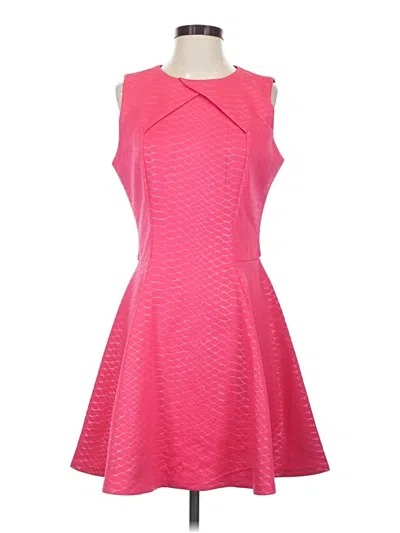 Pre-owned Sharagano Cocktail Dress In Pink