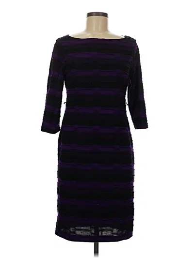 Pre-owned Sharagano Cocktail Dress In Purple