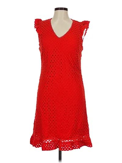 Pre-owned Sharagano Cocktail Dress In Red