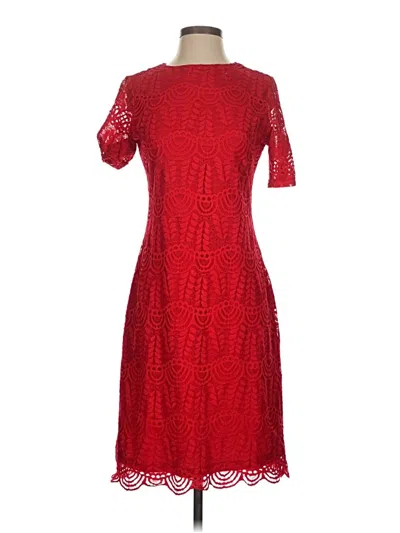 Pre-owned Sharagano Cocktail Dress In Red
