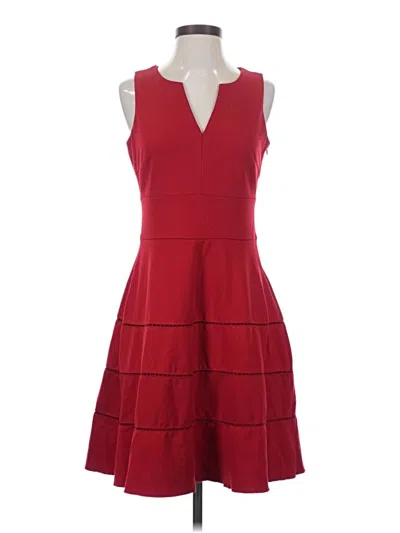 Pre-owned Sharagano Cocktail Dress In Red