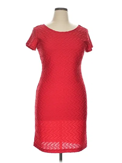 Pre-owned Sharagano Cocktail Dress In Red