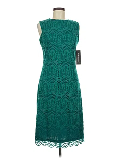 Pre-owned Sharagano Cocktail Dress In Teal