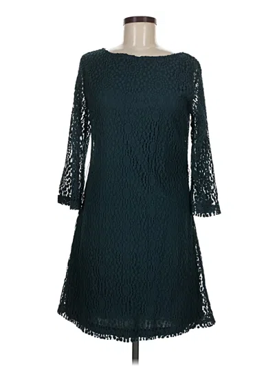 Pre-owned Sharagano Cocktail Dress In Teal