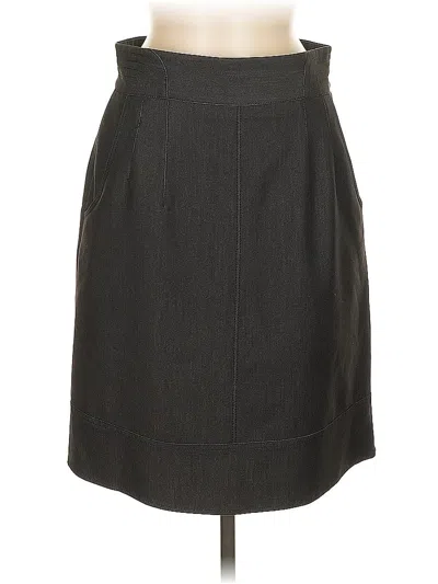 Pre-owned Sharagano Formal Skirt In Gray