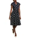 Sharagano Midi Dress In Black