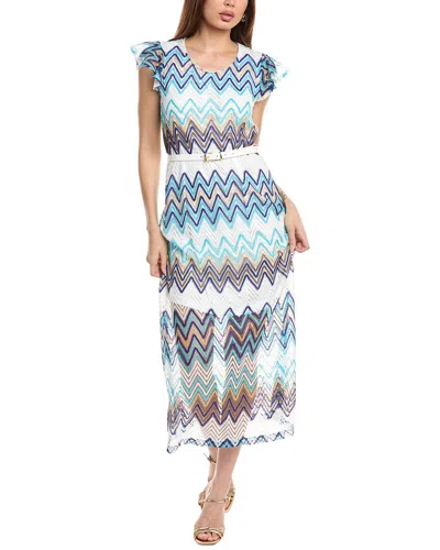 Sharagano Midi Dress In Blue