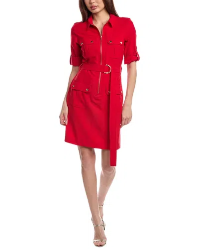 Sharagano Midi Dress In Red