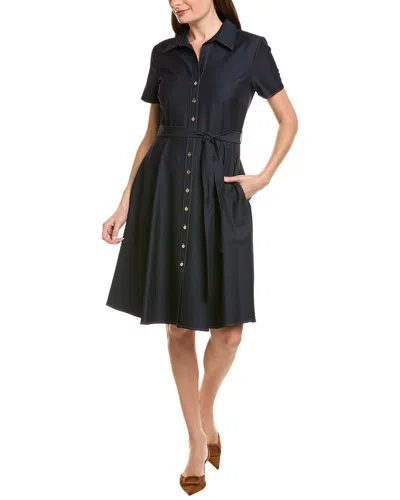Sharagano Nanette Nanette Lepore Short Sleeve Shirtdress In Blue