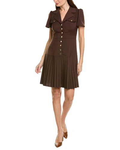 Sharagano Nanette Nanette Lepore Short Sleeve Shirtdress In Brown