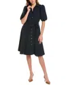Sharagano Pleated Hem Shirtdress In Blue