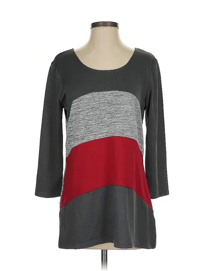 Pre-owned Sharagano Pullover Sweater In Gray