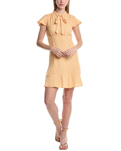 Sharagano Seersucker Mini Dress In Orange