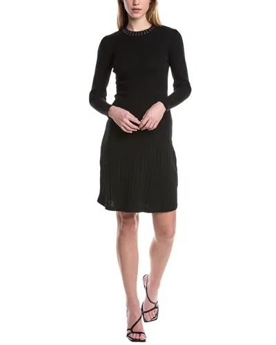 Sharagano Seraphina Ribbed Midi Dress In White