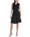 Sharagano Pleated Hem Shirtdress