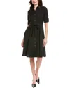 Sharagano Pleated Hem Shirtdress