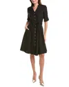 Sharagano Pleated Hem Shirtdress In Blue