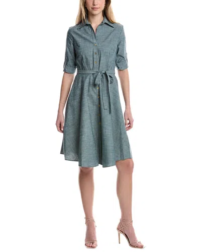 Sharagano Starlight Venice Shirtdress In Blue