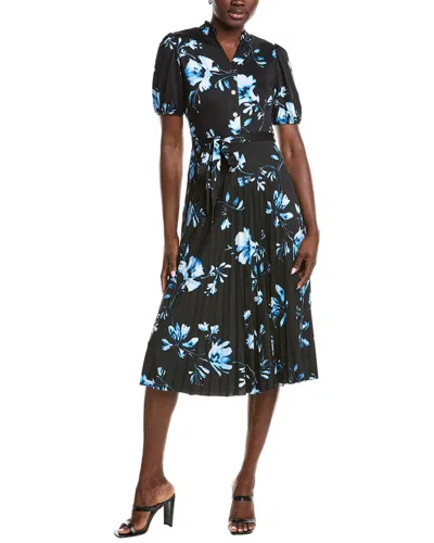 Sharagano Tie Waist Midi Dress In Black