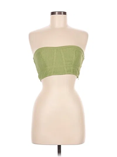 Pre-owned Shareen Collections Tube Top Green Strapless Neckline Tops