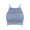 Shareyourluce Women's Blue / White Blue Sunkissed Knit Top In Blue/white